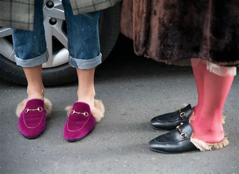 gucci light pink mules|Gucci mules street style.